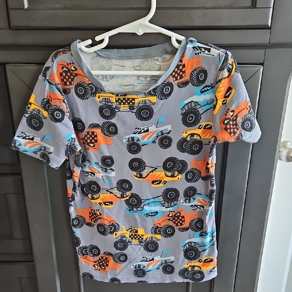 Carter's Gray Pants with Monster Truck Print